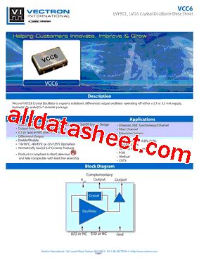 VCC6 Data Sheet .
